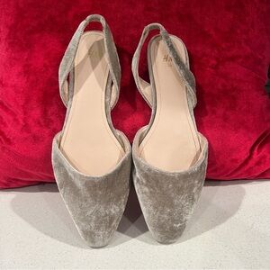 H&M velvet silver Barbiecore romantic women sandals /size 9